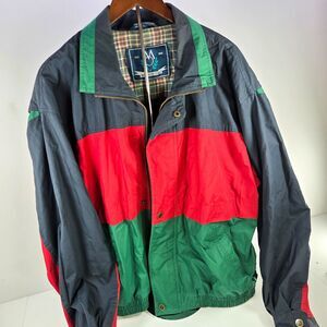 Vintage Members Only Colorblock Windbreaker Jacket Size L